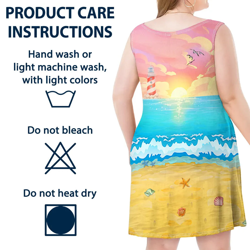 All I Need Is My Pets And The Beach - Personalized Sleeveless Tank Dress