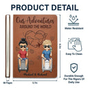 Our Adventures Around The World - Personalized Leather Journal