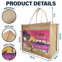 Beaching Not Teaching - Personalized Jute Tote Bag