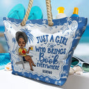 Just Read A Book And Chill - Personalized Beach Bag