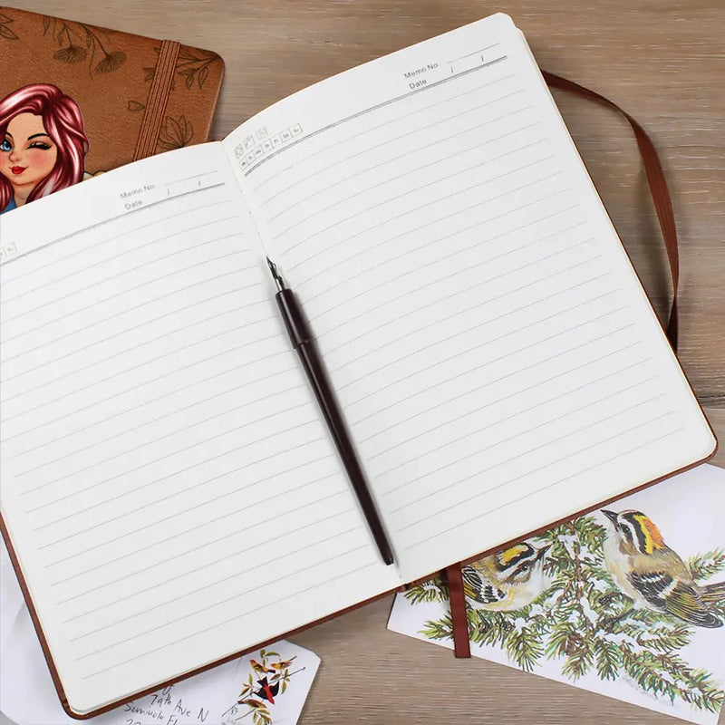 Grandma Mom Auntie Butterfly Recipe Cookbook - Personalized Leather Journal