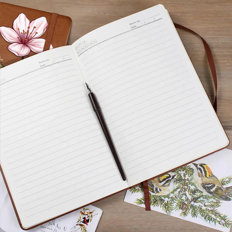 Livre de recettes de cuisine avec fleurs du mois de naissance - Journal en cuir personnalisé 