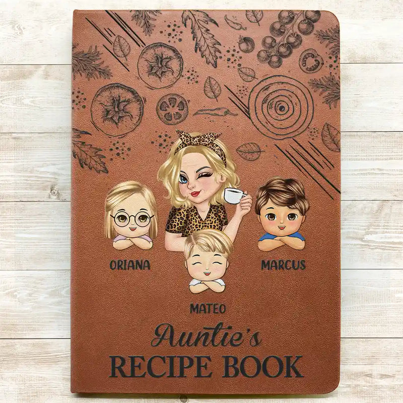 Grandma's Recipe Cookbook - Personalized Leather Journal
