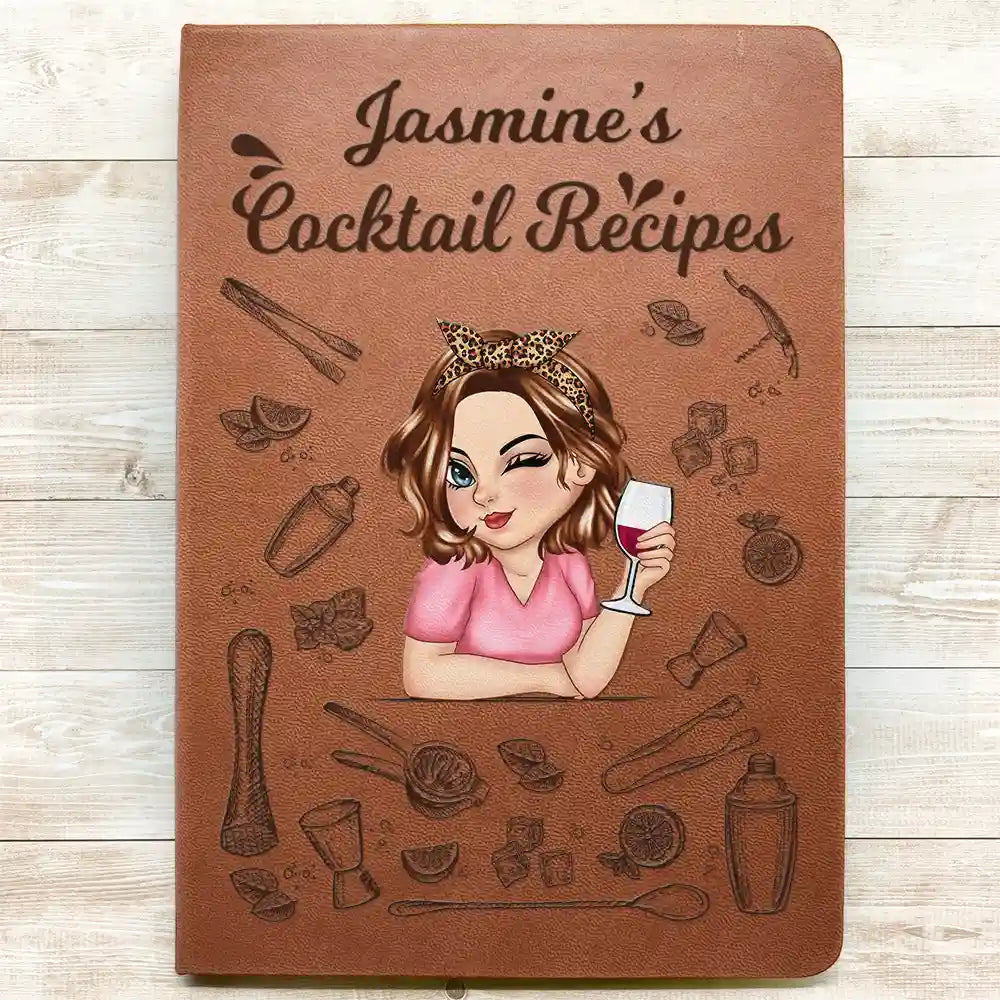 My Cooktail Book - Personalized Leather Journal