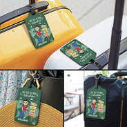 L'aventure vous attend, le voyage est ma thérapie - Étiquette de bagage personnalisée 