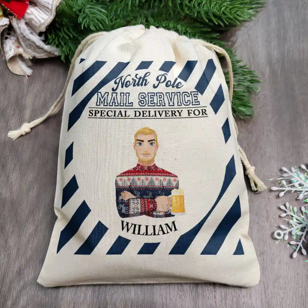 North Pole Mail Service Special Delivery - Personalized Favor Bag
