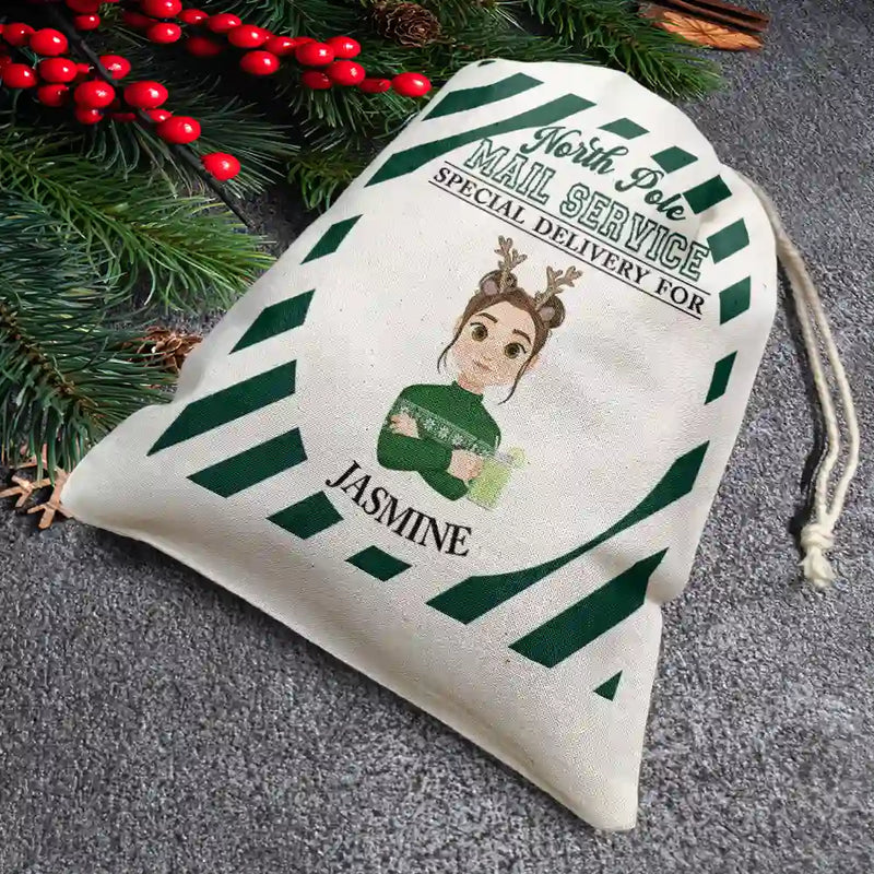 North Pole Mail Service Special Delivery - Personalized Favor Bag