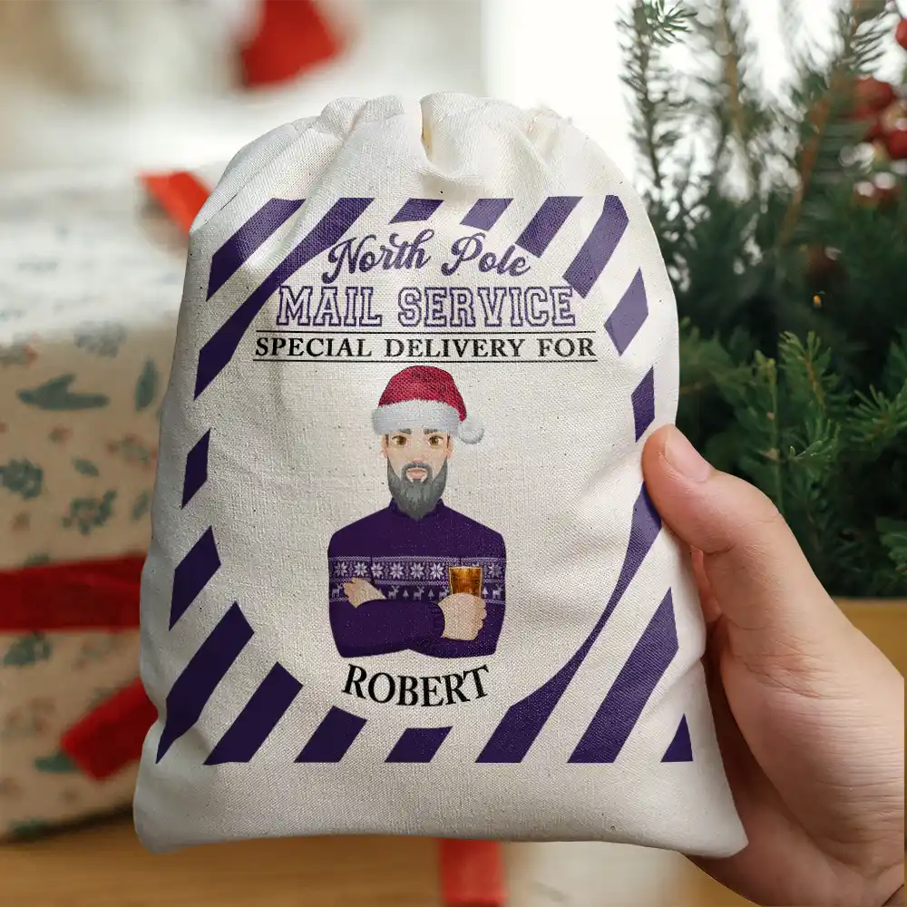 North Pole Mail Service Special Delivery - Personalized Favor Bag