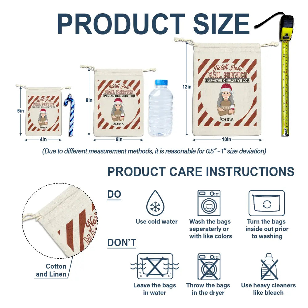 North Pole Mail Service Special Delivery - Personalized Favor Bag