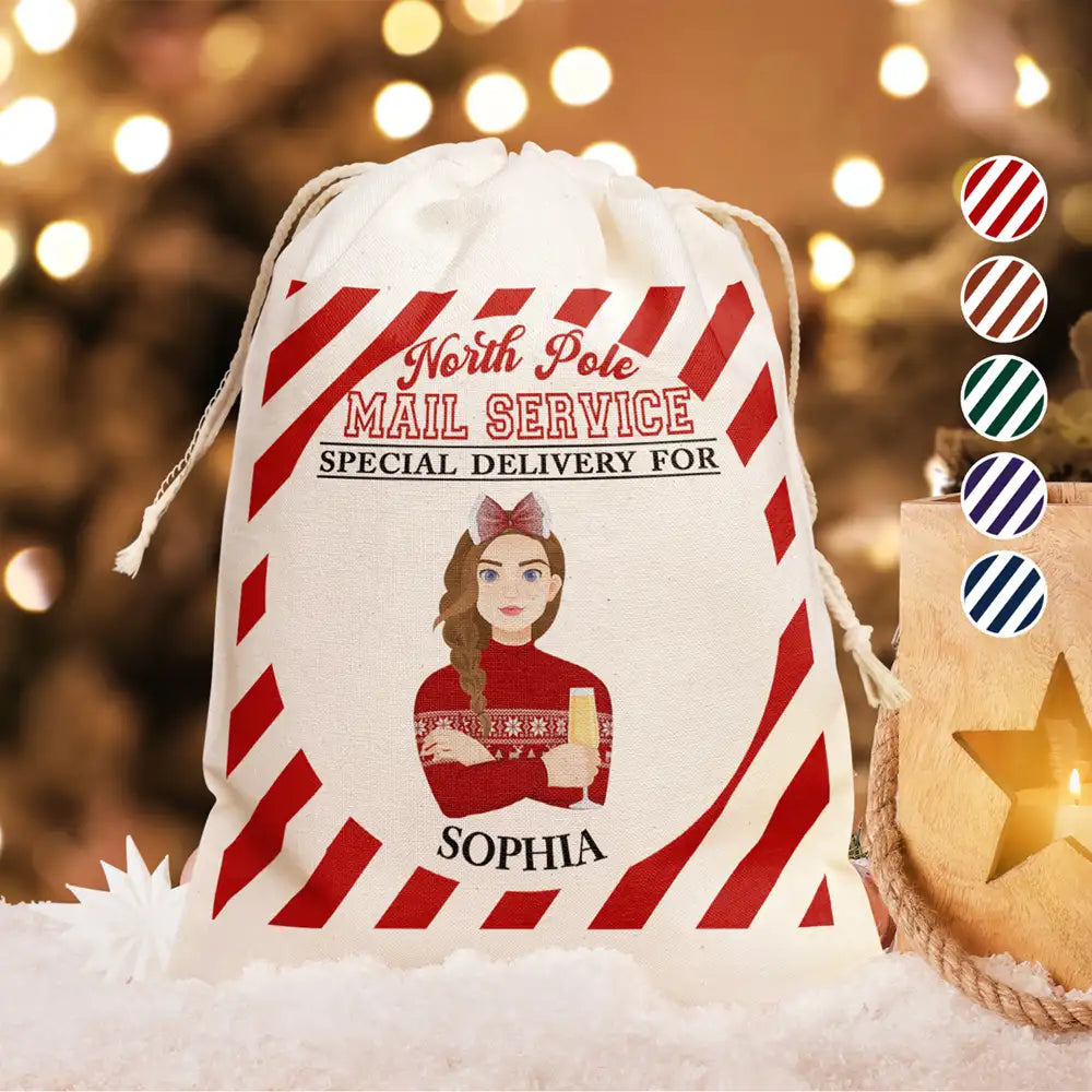North Pole Mail Service Special Delivery - Personalized Favor Bag