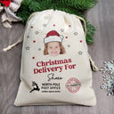Custom Photo Christmas Delivery Gift Bag - Personalized Favor Bag