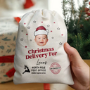 Custom Photo Christmas Delivery Gift Bag - Personalized Favor Bag
