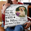 Custom Photo Memorial Hug This Pillow And Know I'm Here - Personalized Pillow