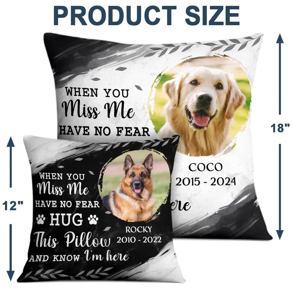 Custom Photo Memorial Hug This Pillow And Know I'm Here - Personalized Pillow