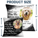 Custom Photo Memorial Hug This Pillow And Know I'm Here - Personalized Pillow