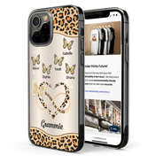 Heureux d'être appelé grand-mère maman - Coque de téléphone transparente personnalisée 