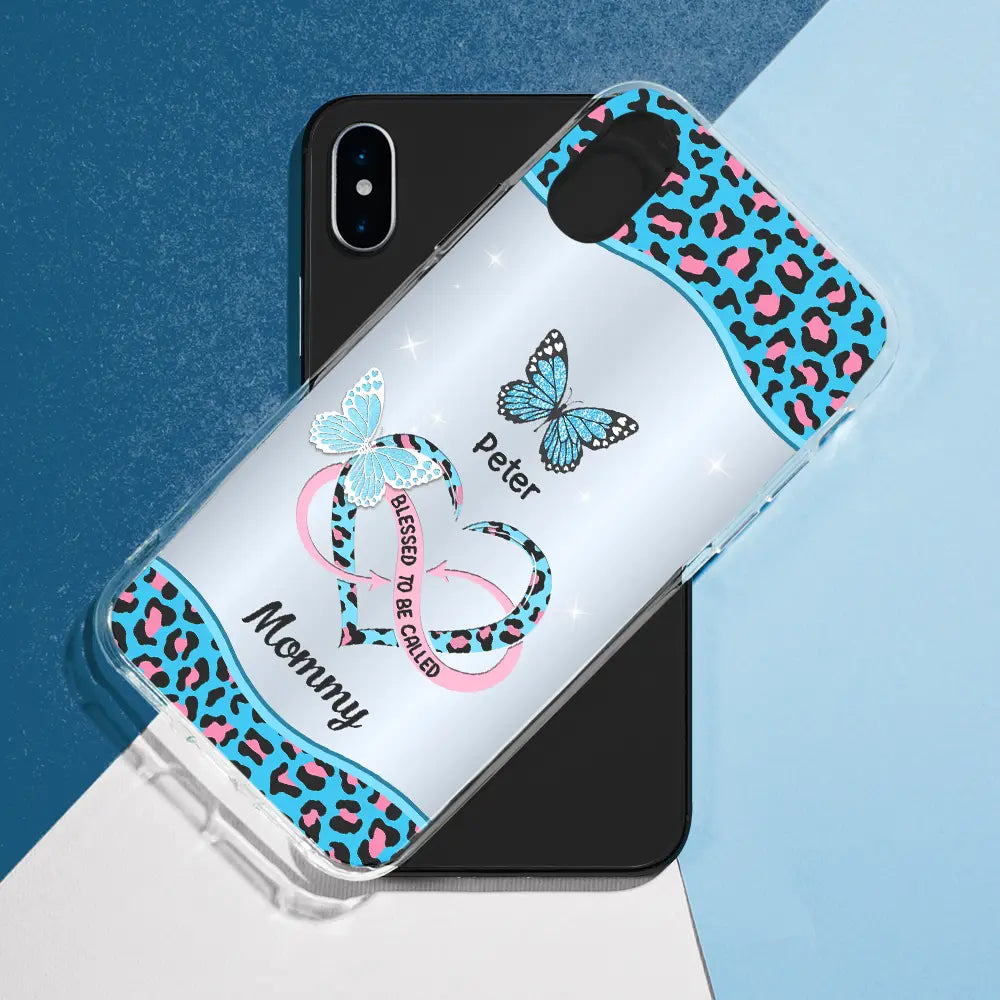 Heureux d'être appelé grand-mère maman - Coque de téléphone transparente personnalisée 
