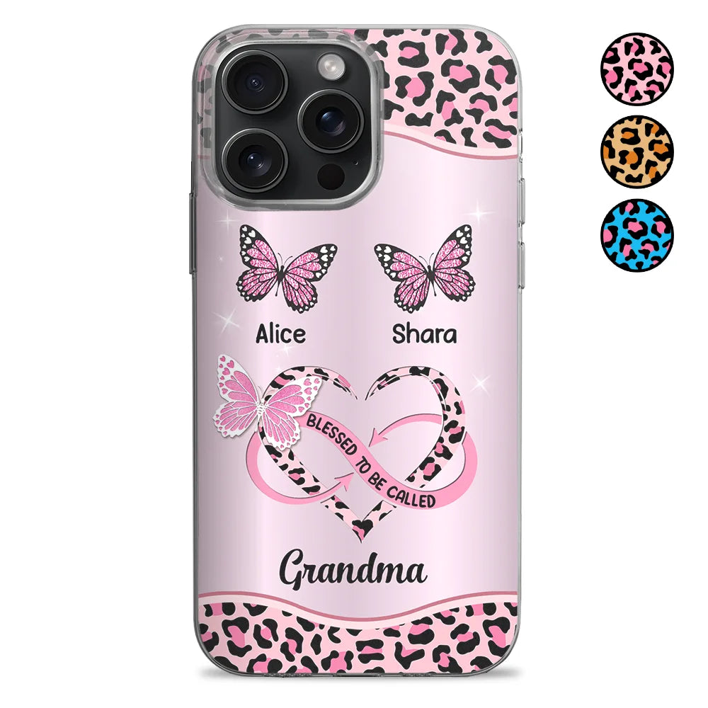 Blessed To Be Called Grandma Mom - Personalized Clear Phone Case