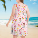 Custom Photo Bless To Be Called Grandma Nana - Personalized Sleeveless Tank Dress