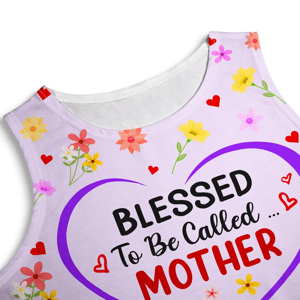 Custom Photo Bless To Be Called Grandma Nana - Personalized Sleeveless Tank Dress