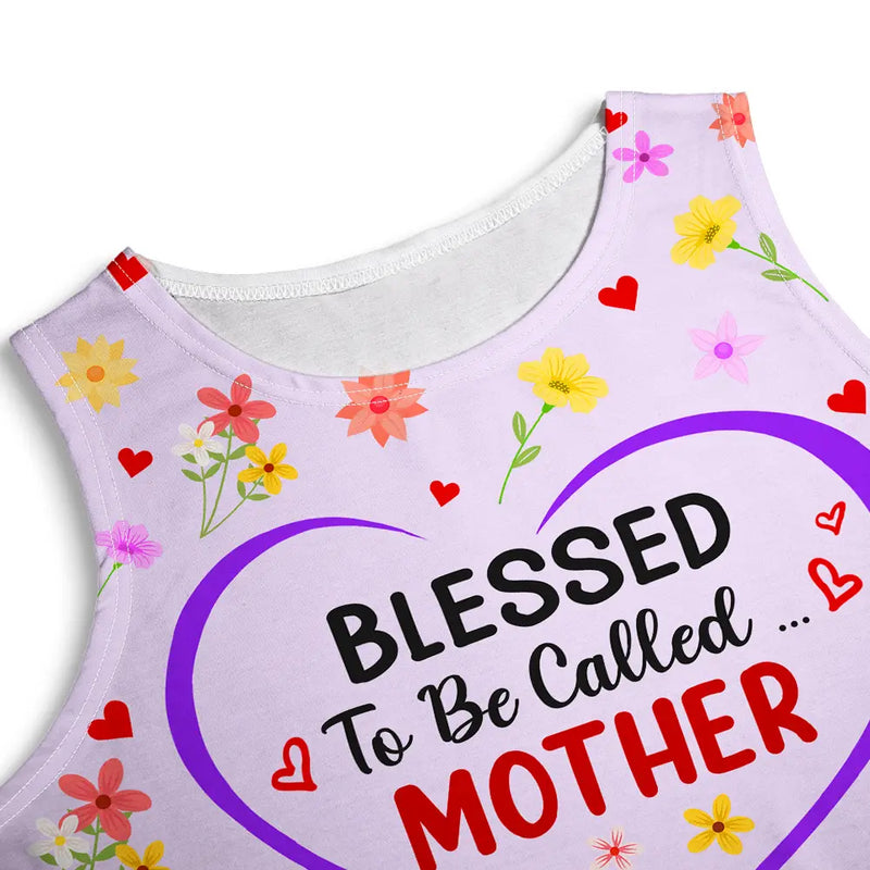 Custom Photo Bless To Be Called Grandma Nana - Personalized Sleeveless Tank Dress