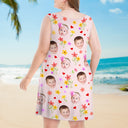 Custom Photo Bless To Be Called Grandma Nana Mom - Personalized Sleeveless Tank Dress