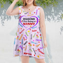 Reasons I Love Being A Grandma - Personalized Sleeveless Tank Dress