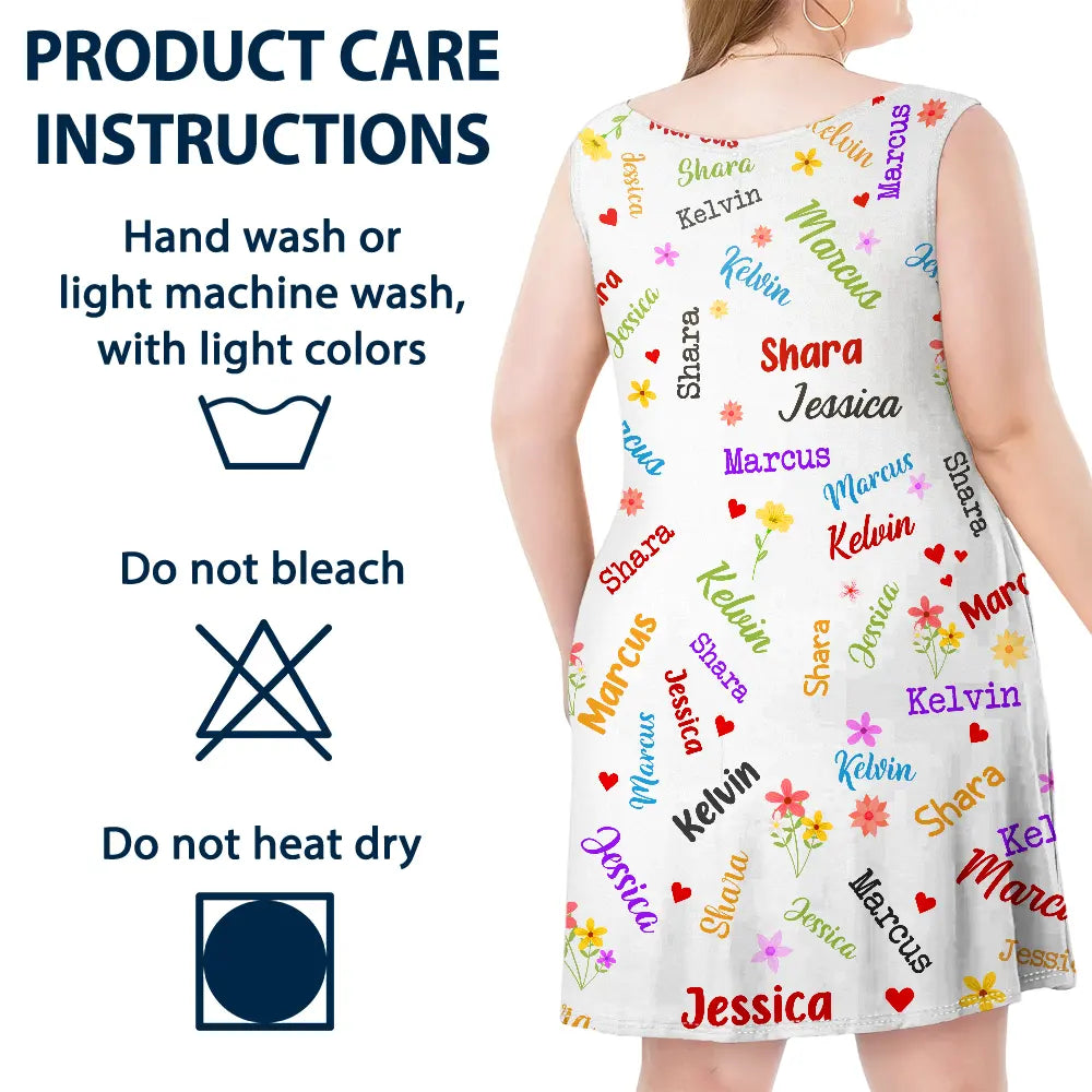 Reasons I Love Being A Grandma - Personalized Sleeveless Tank Dress