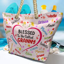 Gift For Yourself,Gift For Women,Gift For Grandma,Love,Gift For Mother - Bless To Be Called Grandma Nanny Nan - Personalised Beach Bag