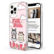 Dog Mom Cat Mom Fur Mom Flower - 3D Inflated Effect Printed Personalized Clear Phone Case