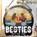 Besties Forever Sisters By Heart - Personalized Window Hanging Suncatcher Ornament