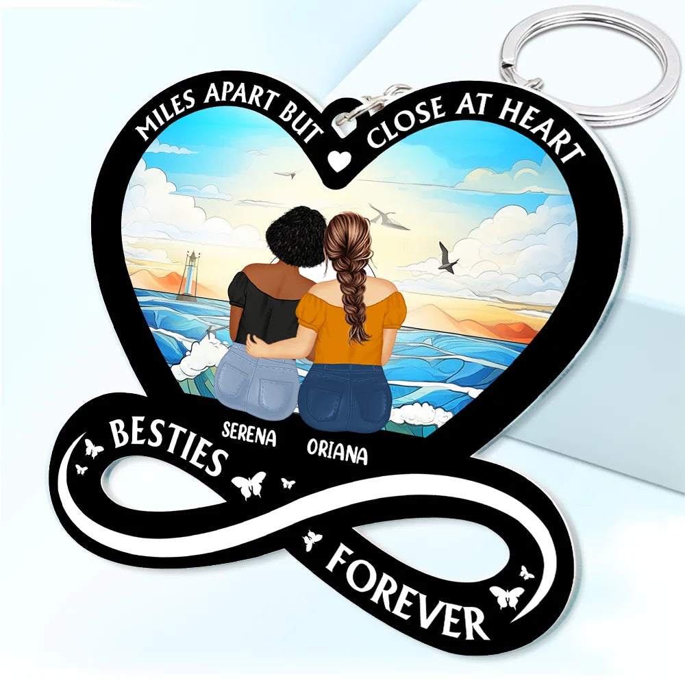 Not Sisters By Blood But Sisters By Heart - Personalized Acrylic Keychain