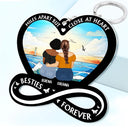 Not Sisters By Blood But Sisters By Heart - Personalized Acrylic Keychain
