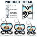Not Sisters By Blood But Sisters By Heart - Personalized Acrylic Keychain