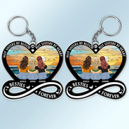 Not Sisters By Blood But Sisters By Heart - Personalized Acrylic Keychain