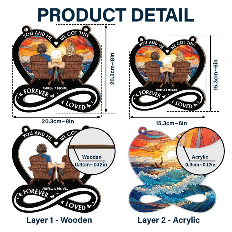 You And Me We Got This Forever Loved - Personalized Window Hanging Suncatcher Ornament