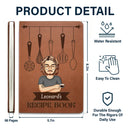 Cartoon Man Recipe CookBook - Personalized Leather Journal