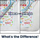 Blessed To Be Called Grandma Nana - Personalized Fleece Blanket, Sherpa Blanket