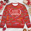 Blessed To Be Called Grandma Nana - Personalized Unisex Ugly Sweater