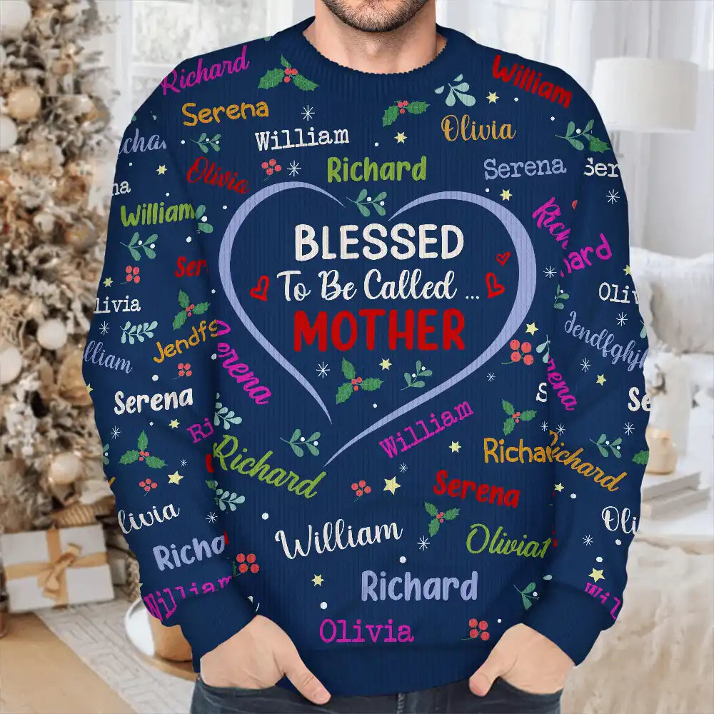 Heureux d'être appelé Grand-mère Nana - Pull moche unisexe personnalisé 