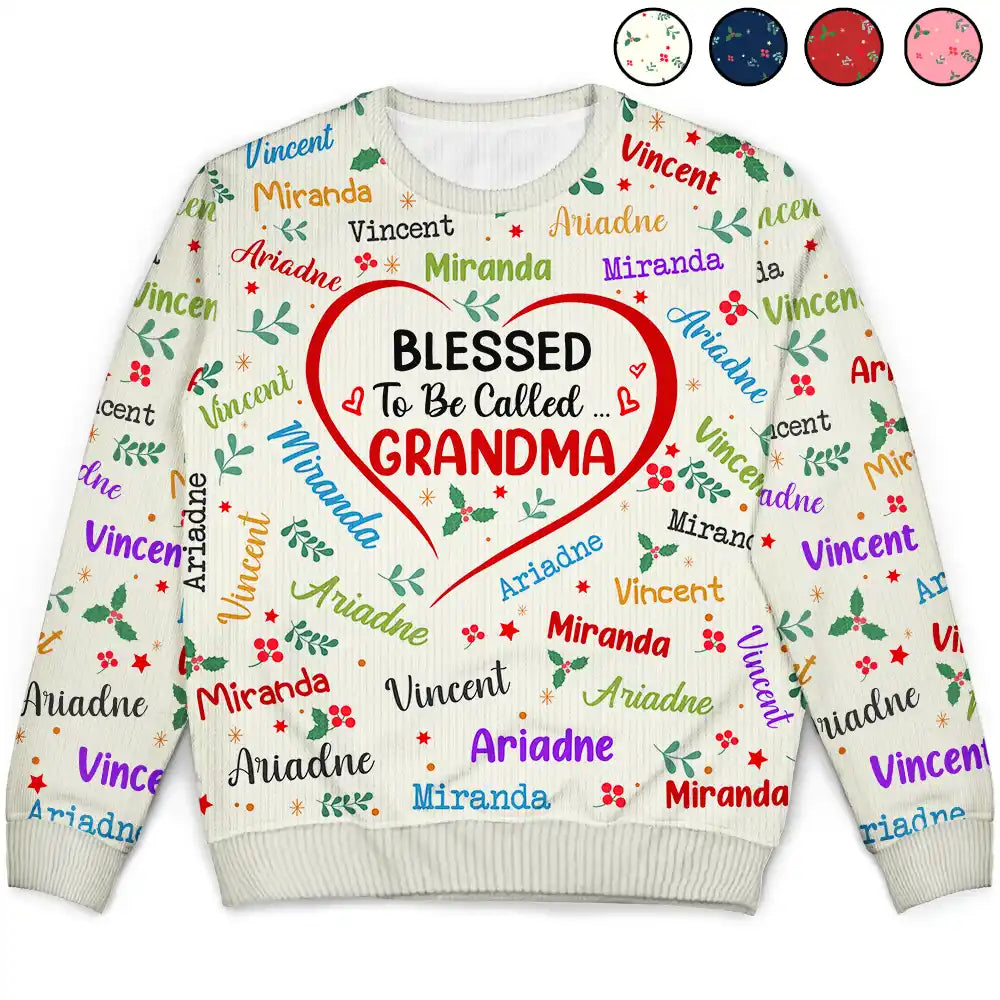 Heureux d'être appelé Grand-mère Nana - Pull moche unisexe personnalisé 