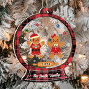 Christmas Cookies Gingerbread Family - Personalized 2-Layered Mix Ornament