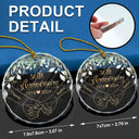 Gift For Couples - Couples Anniversary - Personalized Circle Glass Ornament