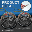 Gift For Couples - Holding Hands From Our First Kiss Till Our Last Breath - Personalized Circle Glass Ornament