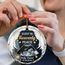 Gift For Mother - Memorial Carried For A Moment Loved For A Lifetime - Personalized Circle Glass Ornament