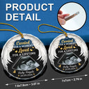 Gift For Mother - Memorial Carried For A Moment Loved For A Lifetime - Personalized Circle Glass Ornament