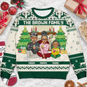 Family, Parents, Gift For Kids, Dog Lovers, Cat Lovers, Pet Lovers - Family Merry Christmas - Personalized Unisex Ugly Sweater
