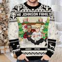 Family, Parents, Gift For Kids, Dog Lovers, Cat Lovers, Pet Lovers - Family Merry Christmas - Personalized Unisex Ugly Sweater