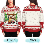 Family, Parents, Gift For Kids, Dog Lovers, Cat Lovers, Pet Lovers - Family Merry Christmas - Personalized Unisex Ugly Sweater