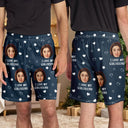 Gift For Couples, Gift For Husband, Gift For Wife ,Gift For Boyfriend, Gift For Girlfriend - Custom Photo Funny I Love My Lover - Personalized Pajama Shorts